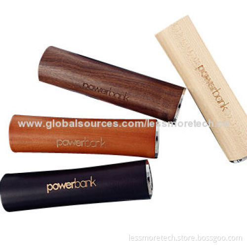18650 power bank, wooden housing, 2,200mAh capacity, Samsung battery